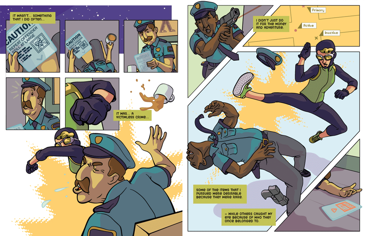 final layout for Billy the Spacekid comic book spread