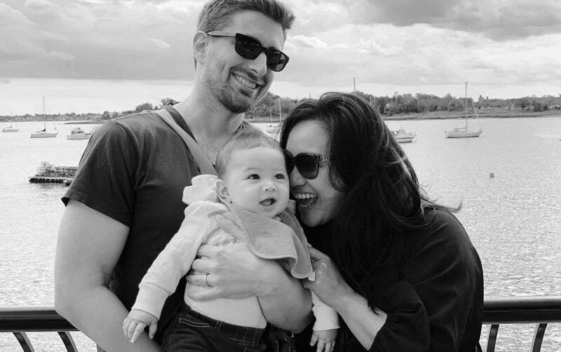 Michael Loscalzo with his wife Jennifer Denis and their son Nathan Loscalzo